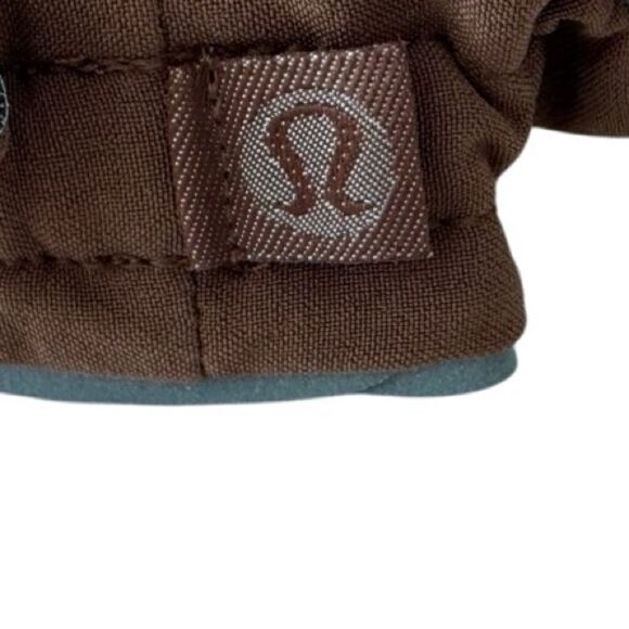 Lululemon Light Locks Scrunchie Skinny Brown and Silver Reflective Edging - Picture 4 of 6